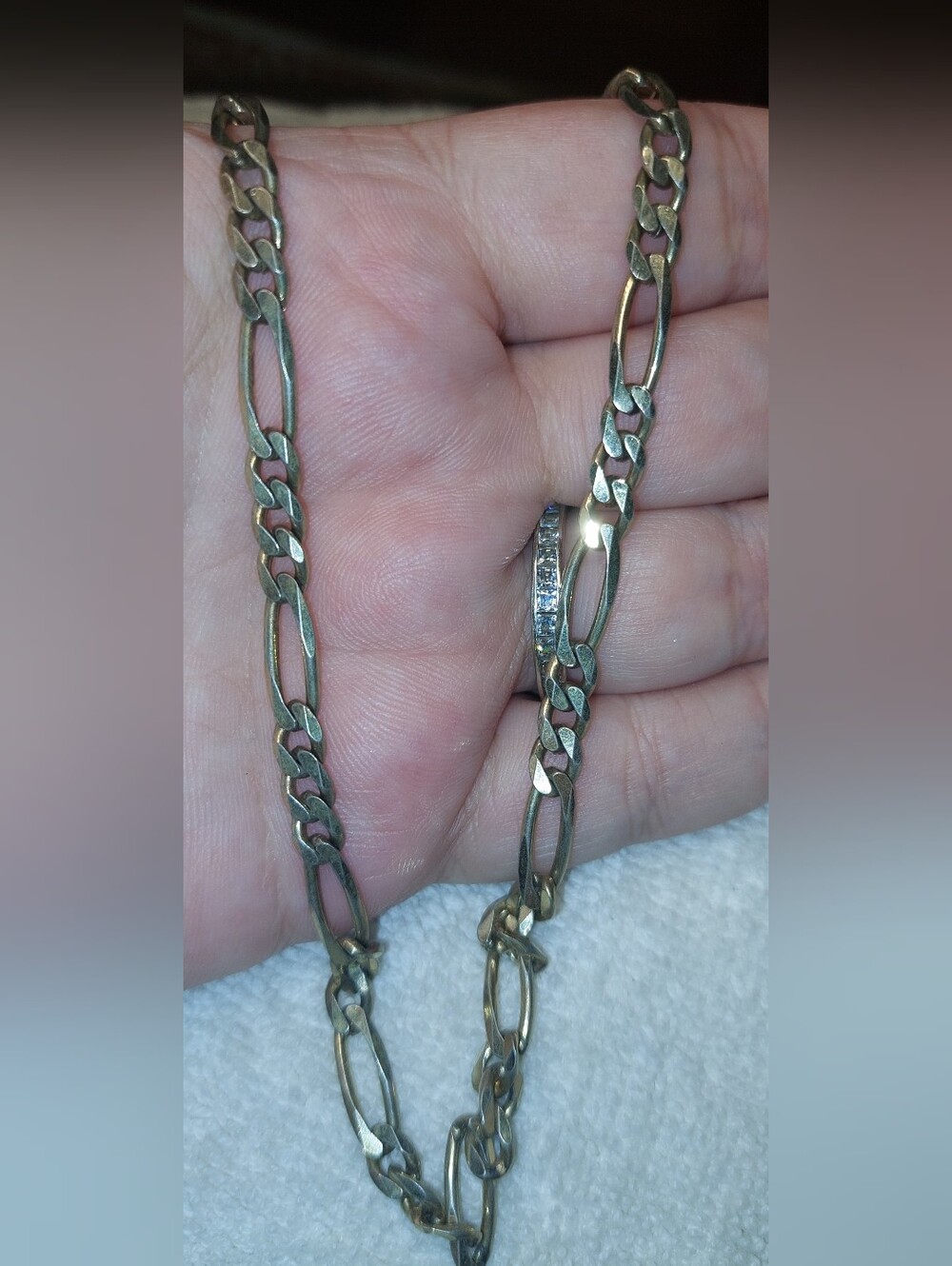 Gold-Tone Figaro Chain Necklace for Men